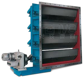 電動(dòng)矩形百葉式通風(fēng)蝶閥結(jié)構(gòu)圖