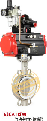 D671F氣動四氟蝶閥實物圖