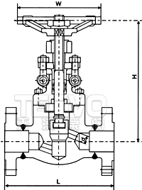 對接焊/法蘭鍛鋼截止閥結(jié)構(gòu)圖
