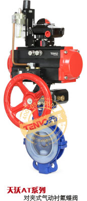 D671F46對(duì)夾式氣動(dòng)襯氟蝶閥