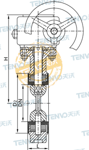 D371F46對(duì)夾式全襯氟蝶閥結(jié)構(gòu)圖