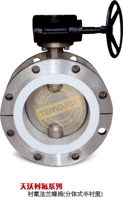 分體法蘭半襯氟蝶閥