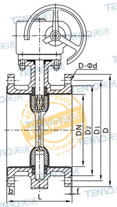 對(duì)夾式襯氟蝶閥結(jié)構(gòu)圖