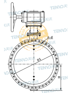 法蘭式通風(fēng)蝶閥結(jié)構(gòu)圖