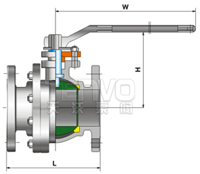 浮動式球閥結構圖
