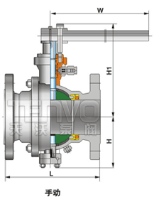 鑄鋼手動(dòng)GB國(guó)標(biāo)固定球閥結(jié)構(gòu)圖