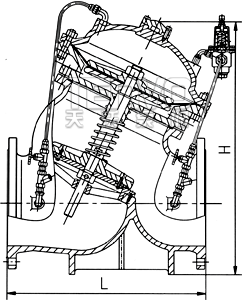 隔膜式可調(diào)減壓穩(wěn)壓閥結(jié)構(gòu)圖