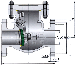 美標(biāo)止回閥結(jié)構(gòu)圖