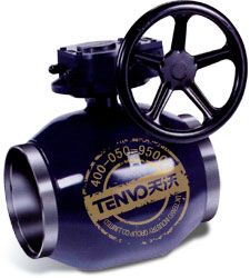 （焊接連接）蝸輪全通徑全焊接球閥實(shí)物圖