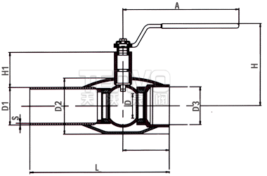 （螺紋/焊接）全焊接球閥結(jié)構(gòu)圖