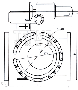 三通金屬硬密封蝶閥結(jié)構(gòu)圖