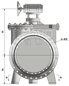 上裝式金屬硬密封蝶閥結(jié)構(gòu)圖