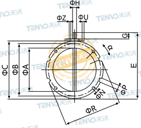 粉體蝶閥結(jié)構(gòu)圖