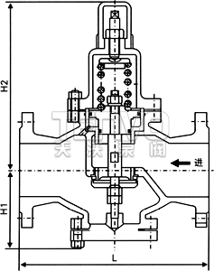 Y42X水用減壓閥結(jié)構(gòu)圖