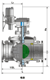 電動四通球閥實(shí)物圖