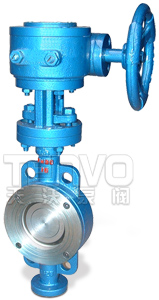 對(duì)夾式彈性金屬硬密封蝶閥實(shí)物圖