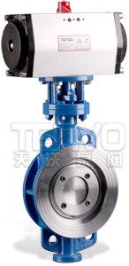 對夾式氣動調(diào)節(jié)蝶閥實物圖