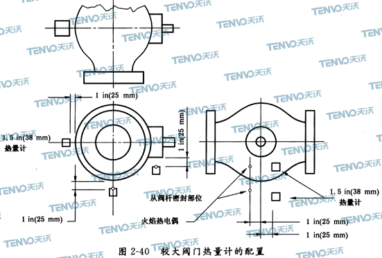 較大閥門熱量計的配置